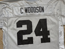 Load image into Gallery viewer, Vintage Oakland Raiders Charles Woodson Reebok Football Jersey, Size Large