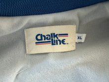 Load image into Gallery viewer, Vintage Chevron Delo 400 Racing Team Chalkline Satin Jacket, Size XL ###