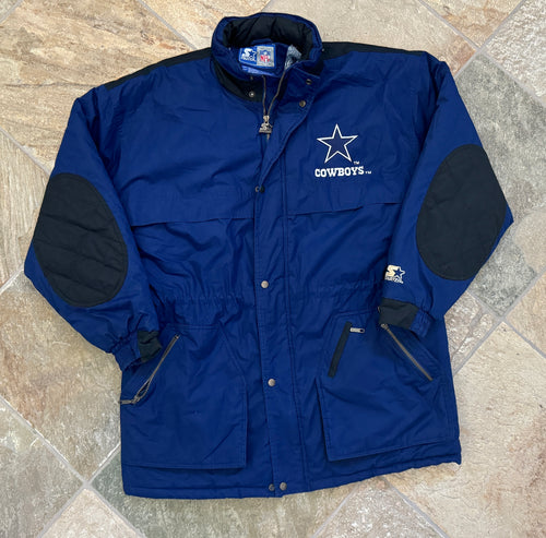 Vintage Dallas Cowboys Starter Trench Coat Football Jacket, Size XL