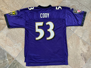 Vintage Baltimore Ravens Dan Cody Reebok Football Jersey, Size Large