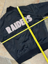 Load image into Gallery viewer, Vintage Los Angeles Raiders Starter Satin Football Jacket, Size Medium