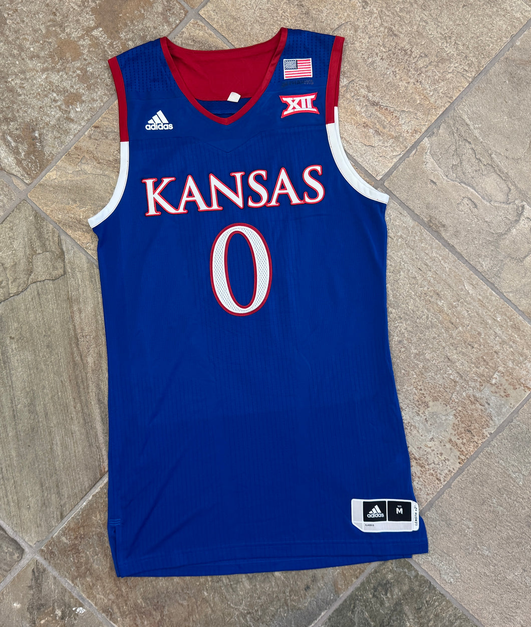 Kansas Jayhawks Frank Mason Team Issued Adidas Basketball Jersey, Size Medium