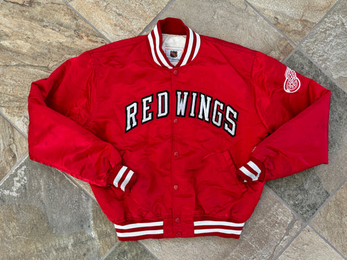 Vintage Detroit Red Wings Starter Satin Hockey Jacket, Size XL