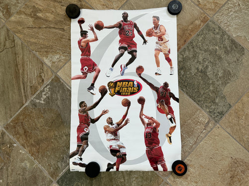 Vintage 1998 NBA Finals Chicago Bulls Michael Jordan Costacos Basketball Poster