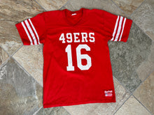 Load image into Gallery viewer, Vintage San Francisco 49ers Joe Montana Rawlings Football Jersey, Size Large