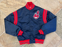 Load image into Gallery viewer, Vintage Cleveland Indians Starter Satin Baseball Jacket, Size Medium