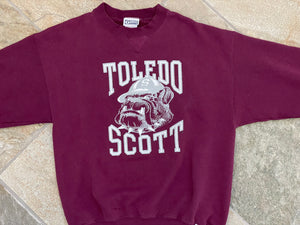 Vintage Toledo Scott Bulldogs High School Football Sweatshirt, Size Large