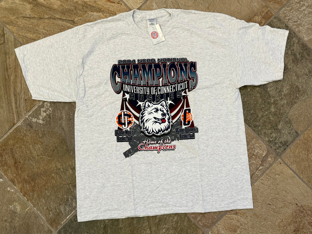 Vintage UCONN Huskies National Champion Basketball College TShirt, Size XXL