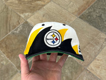 Load image into Gallery viewer, Vintage Pittsburgh Steelers Logo Athletic Double Sharktooth Snapback Football Hat