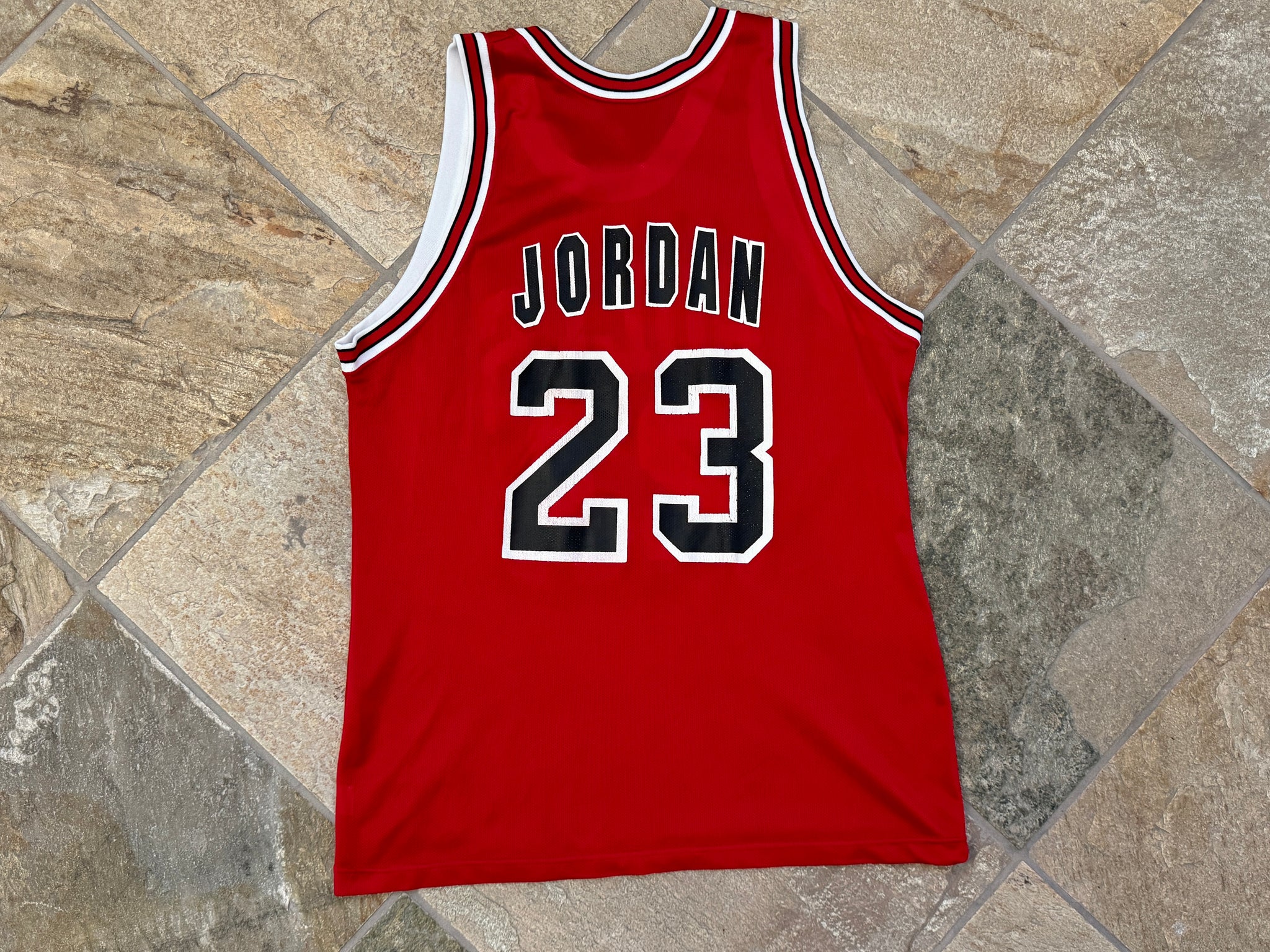 Vintage Chicago Bulls Michael Jordan Champion Basketball Jersey Size Stuck In The 90s Sports