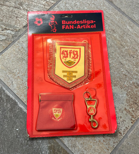 Vintage Bundesliga FAN Artikel VfB Stuttgart Soccer Pennant Set ###