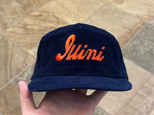 Vintage Illinois Fighting Illini Sports Specialties Script Corduroy College Hat