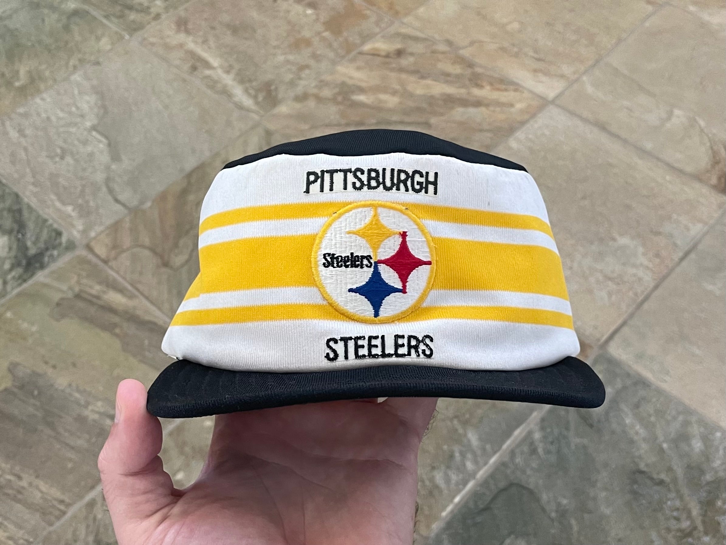 Vintage NFL Pittsburgh Steelers Logo Athletic Diamond Snapback Hat