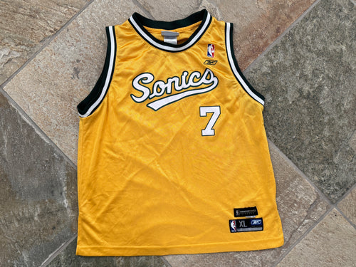 Vintage Seattle SuperSonics Rashard Lewis Reebok Basketball Jersey, Size Youth XL, 18-20