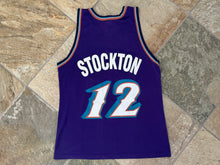Load image into Gallery viewer, Vintage Utah Jazz John Stockton Champion Basketball Jersey, Size 44, Large