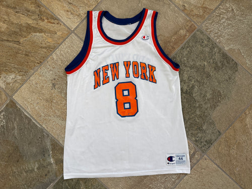 Vintage New York Knicks Latrell Sprewell Champion Basketball Jersey, Size 44, Large