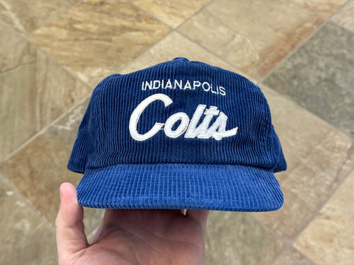 Vintage Indianapolis Colts Sports Specialties Corduroy Script Football Hat