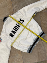Load image into Gallery viewer, Vintage Los Angeles Raiders Starter Satin Football Jacket, Size Medium