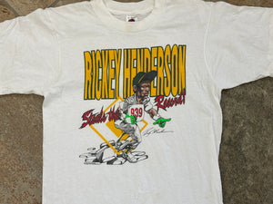 Vintage Oakland Athletics Rickey Henderson Baseball TShirt, Size Medium
