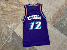 Load image into Gallery viewer, Vintage Utah Jazz John Stockton Champion Basketball Jersey, Size Youth Medium, 10-12