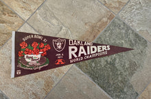 Load image into Gallery viewer, Vintage Oakland Raiders 1977 Super Bowl XI Football Pennant