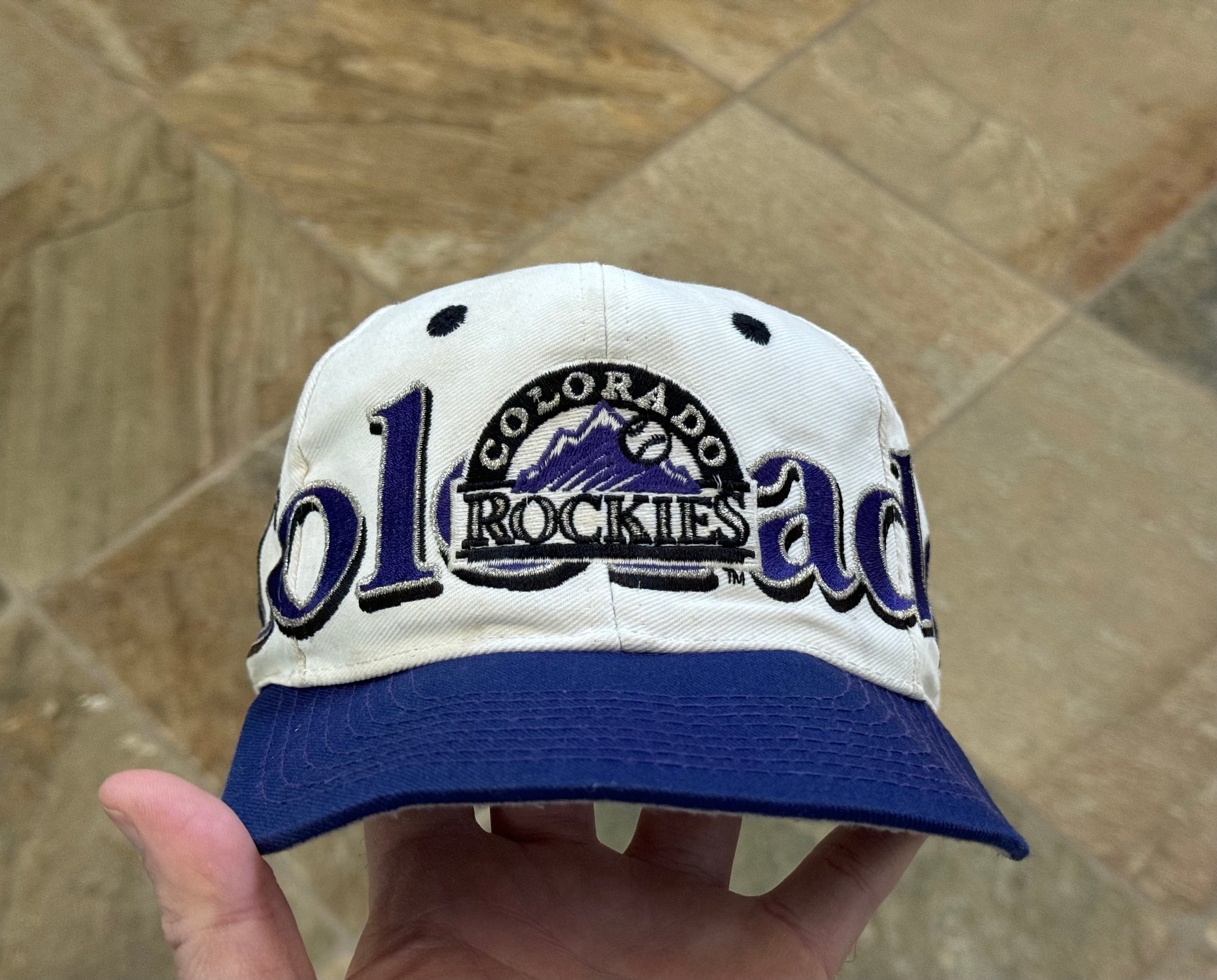 Vintage Colorado Rockies Logo 7 Snapback Baseball Hat – Stuck In