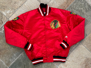 Vintage Chicago Blackhawks Starter Satin Hockey Jacket, Size Large