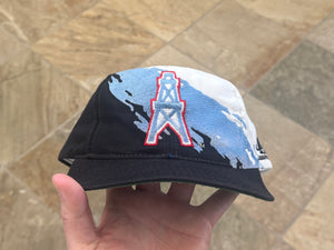 Vintage Houston Oilers Logo Athletic Splash Snapback Football Hat