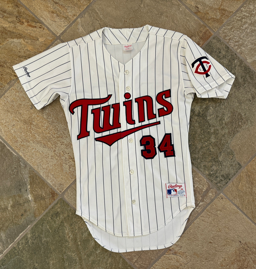 Vintage Minnesota Twins Kirby Puckett Rawlings Baseball Jersey, Size 36, Size Small