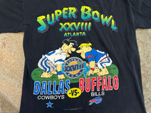 Load image into Gallery viewer, Vintage Buffalo Bills Super Bowl XXVIII Flintstones Football TShirt, Size Large
