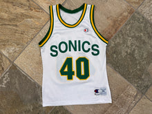 Load image into Gallery viewer, Vintage Seattle SuperSonics Shawn Kemp Champion Basketball Jersey, Size 36, Small