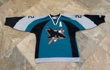 Load image into Gallery viewer, Vintage San Jose Sharks Scott Hannan CCM Hockey Jersey, Size Medium