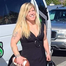 Load image into Gallery viewer, Seattle Spartans Brandi Cavanaugh WFA Game sworn Football Jersey