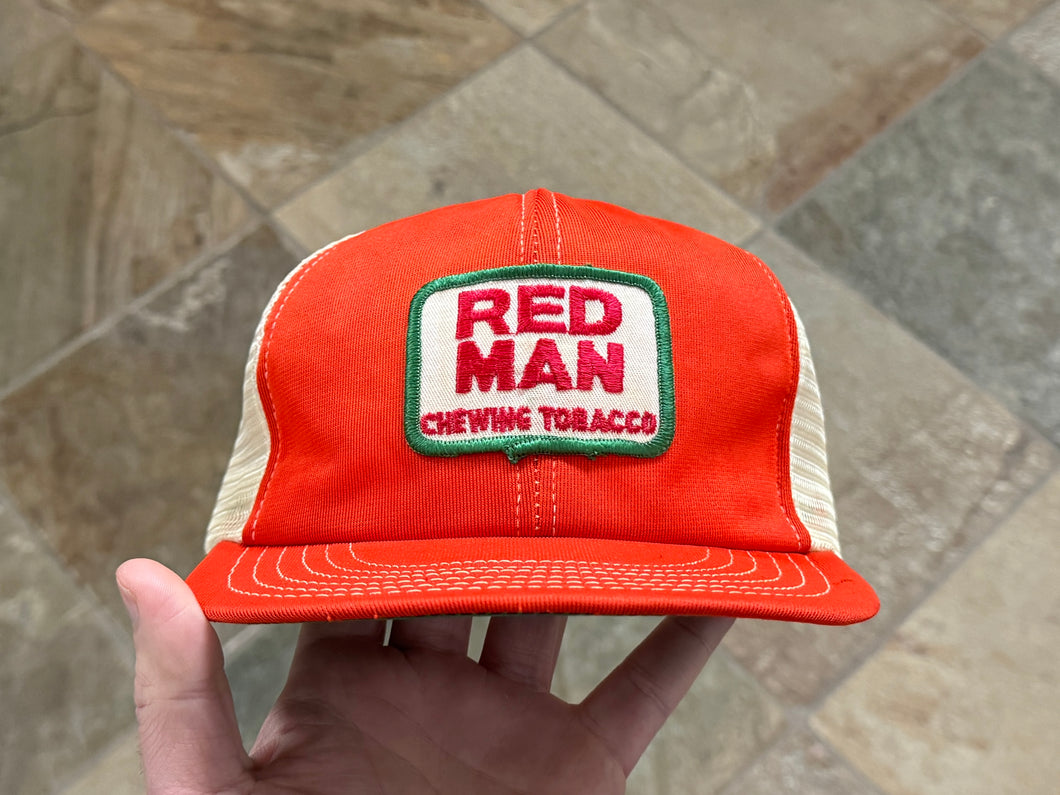 Vintage Red Man Chewing Tobacco Snapback Hat ***