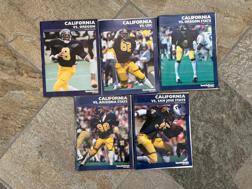 Vintage Lot of 5 80s Cal Bears Touchdown Illustrated College Football Programs ###
