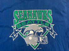 Load image into Gallery viewer, Vintage Seattle Seahawks Logo 7 Football TShirt, Size Large