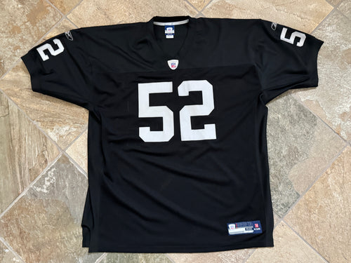 Vintage Oakland Raiders Kirk Morrison Reebok Football Jersey, Size 56, XXXL