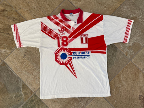Vintage Peru Peruvian Adidas Soccer Jersey, Size XL