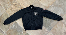 Load image into Gallery viewer, Vintage Los Angeles Raiders Starter Satin Football Jacket, Size Medium