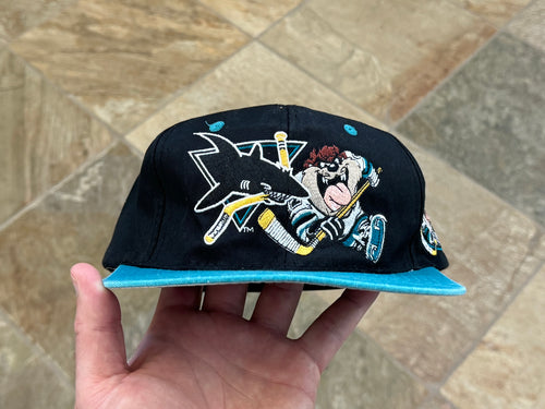 Vintage San Jose Sharks Taz Looney Tunes Snapback Hockey Hat