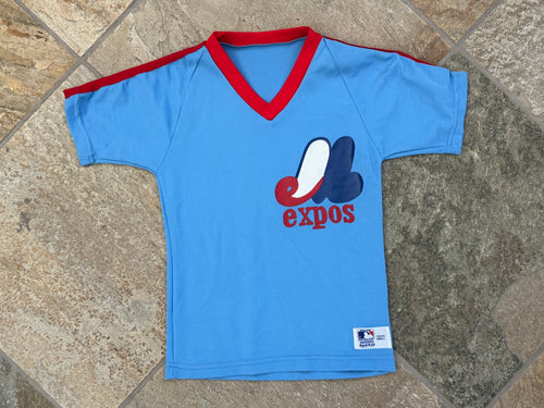 Vintage Montreal Expos Sand Knit Baseball Jersey, Size Youth Small, 6-8