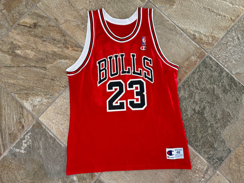 Vintage Chicago Bulls Michael Jordan Champion Basketball Jersey, Size 48, XL