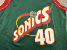 Load image into Gallery viewer, Vintage Seattle SuperSonics Shawn Kemp Champion Basketball Jersey, Size 48, XL