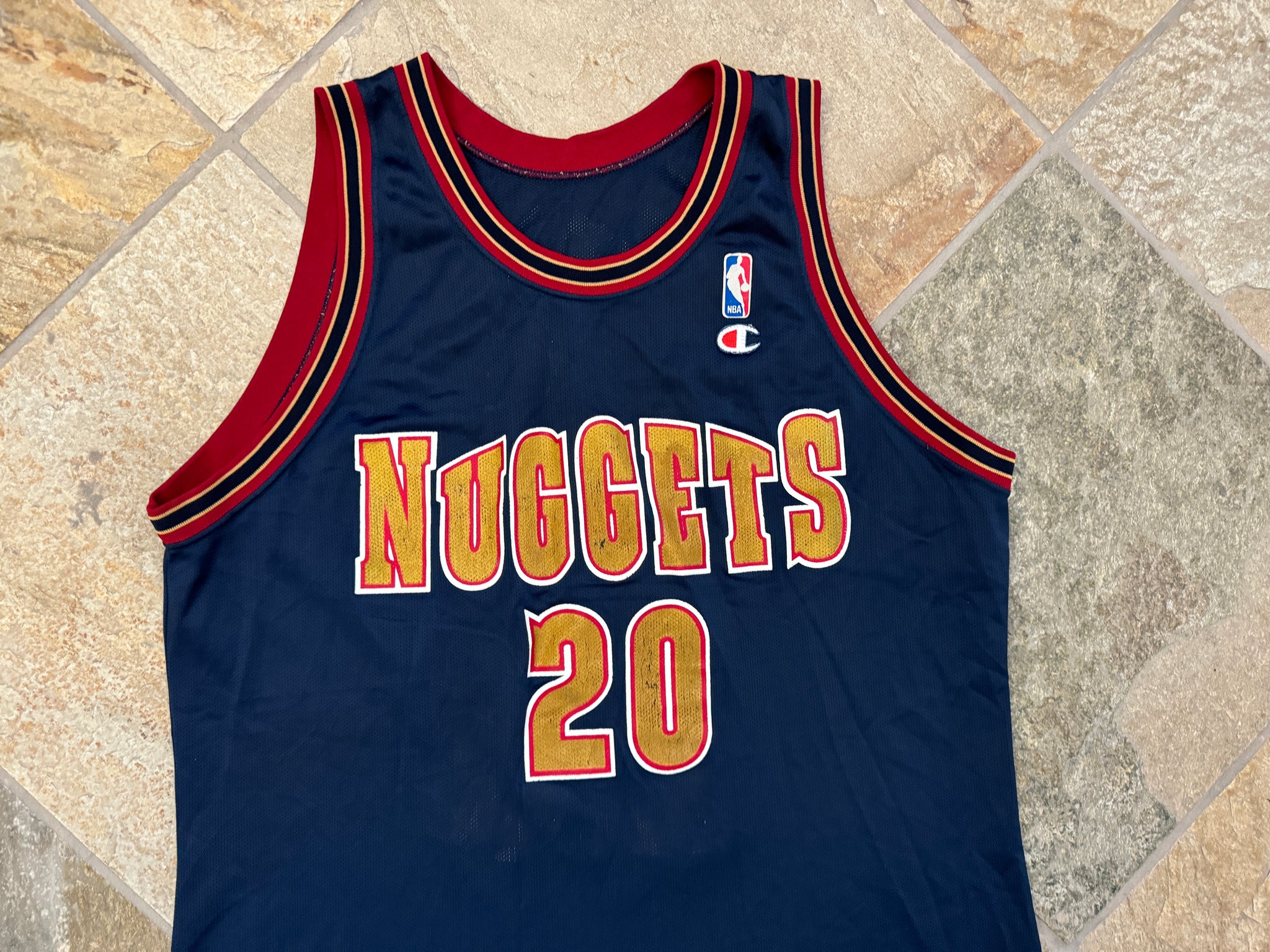 Vintage Denver Nuggets LaPhonso Ellis Champion Basketball Jersey