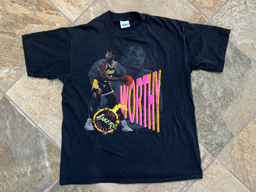 Vintage Los Angeles Lakers James Worthy Salem Basketball TShirt, Size XL