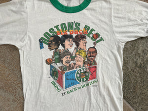 Vintage Boston Celtics Best Six Pack Basketball TShirt, Size Small