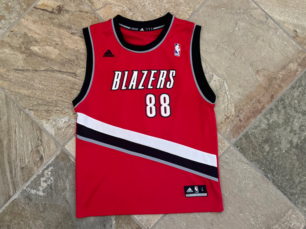 Portland Trailblazers Nicolas Batum Adidas Basketball Jersey, Size Youth Large, 10-12