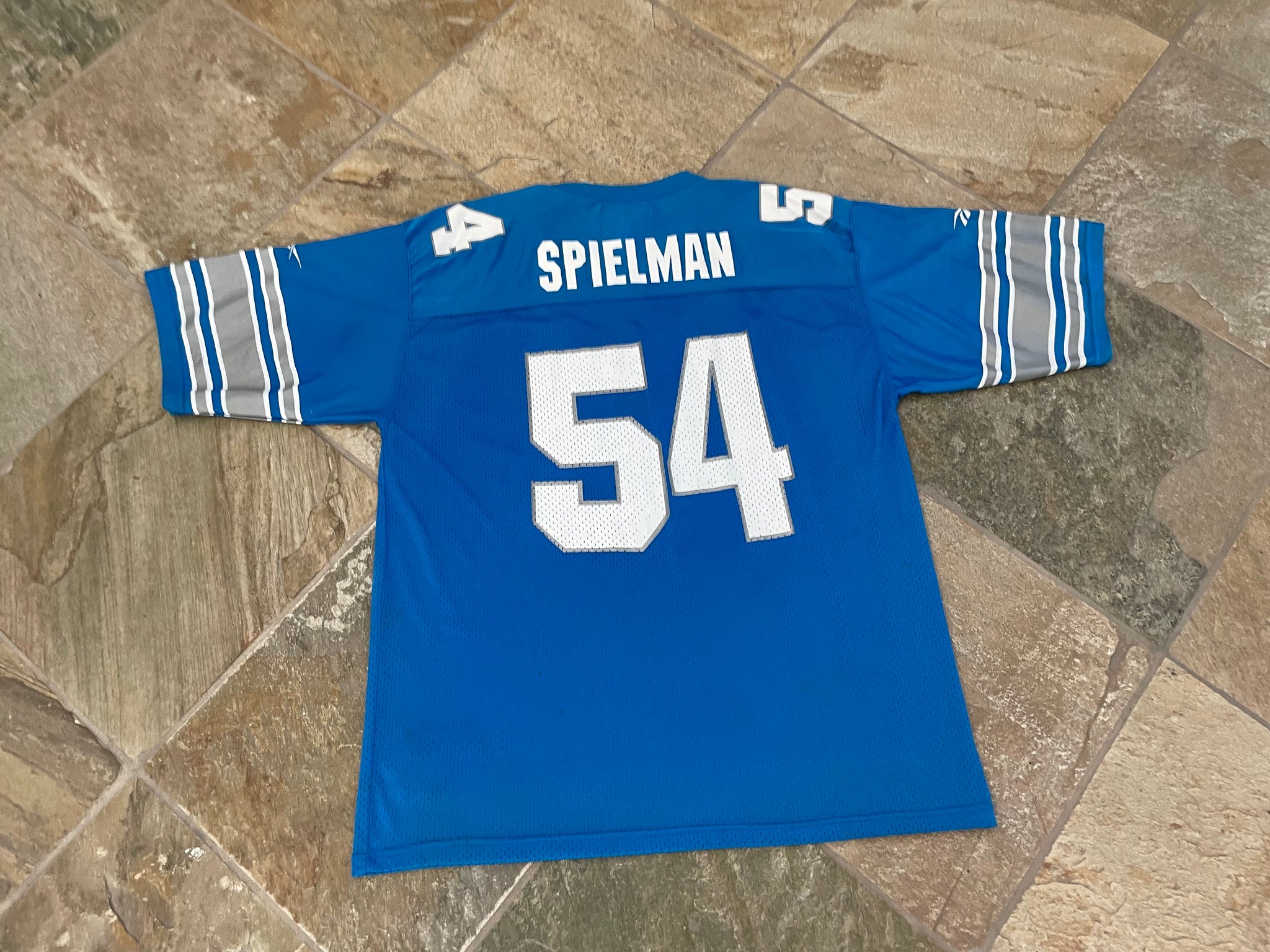 Vintage Detroit Lions Chris Spielman Reebok Football Jersey, Size