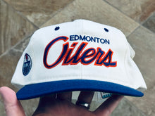 Load image into Gallery viewer, Vintage Edmonton Oilers Sports Specialties Script Snapback Hockey Hat