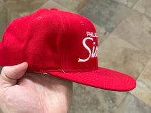 Load image into Gallery viewer, Vintage Philadelphia 76ers Sports Specialties Script Snapback Basketball Hat